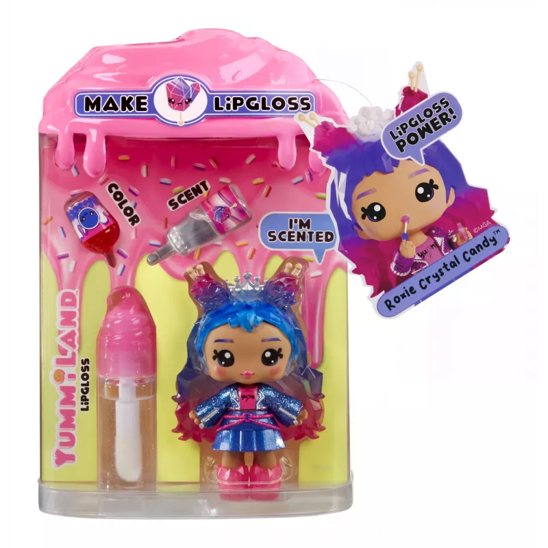 MGA Entertainment Yummiland Lip Gloss lalka Series 2- Rock Candy (Roxie Crystal Candy)