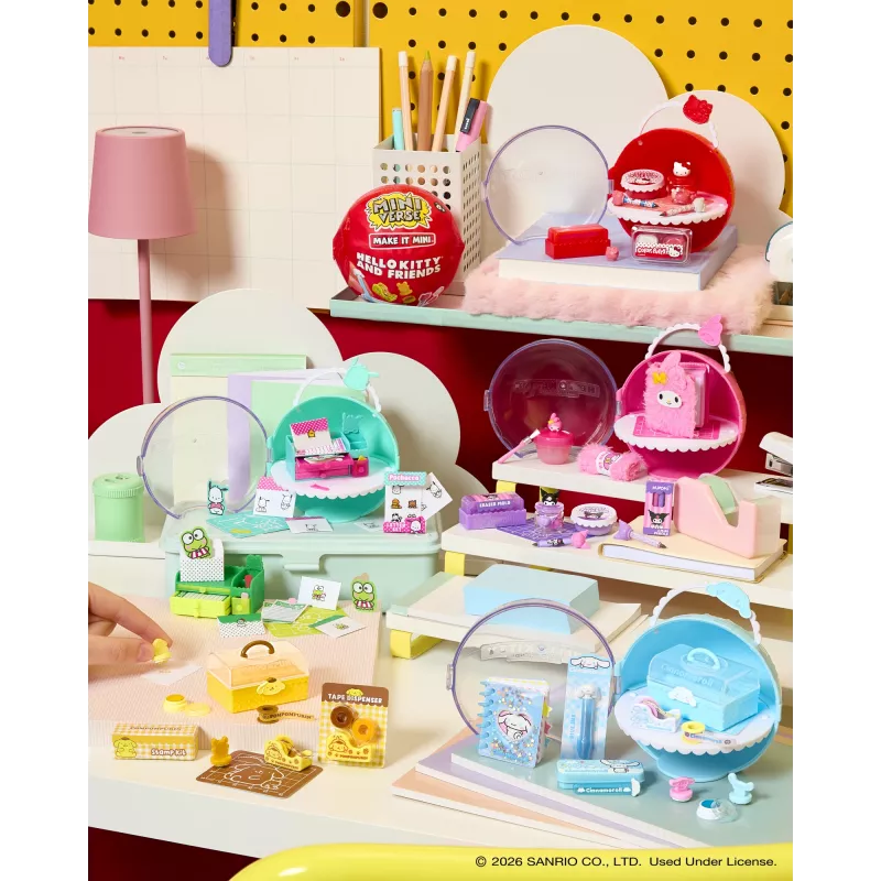 Miniverse Make It Mini Hello Kitty and Friends Seria 3, 8 lat, Hello Kitty, Wielokolorowy, Plastik, Żywica