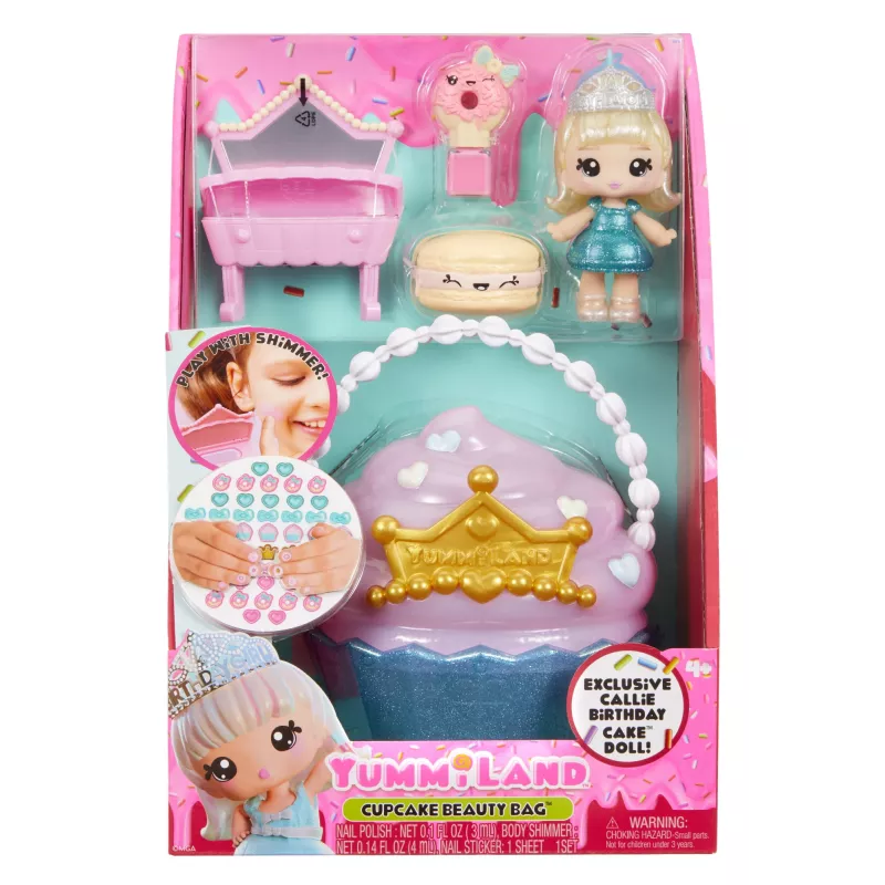 MGA Entertainment Yummiland Beauty Bag Playset + Lip Gloss lalka - Cupcake Beauty Bag