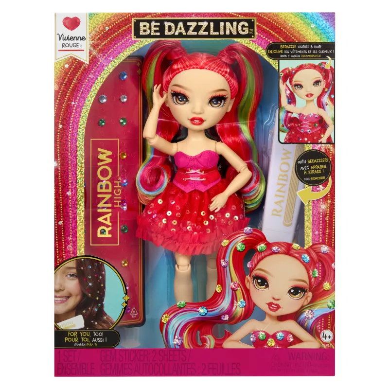 Rainbow High Be Dazzling Fashion Dolls- Vivienne Rouge (czerwony)