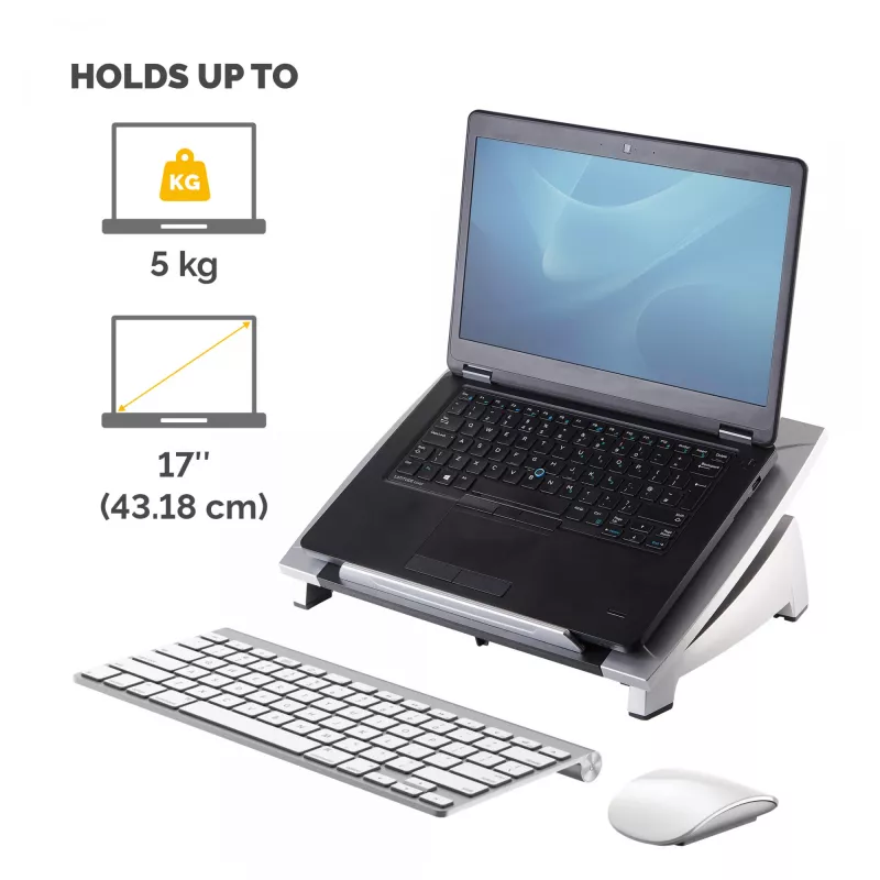 Fellowes Office Suites Podstawka pod laptop, czarna, 43,2 cm (17 cali), 5 kg, 140 - 190 mm, 382 mm, 290 mm