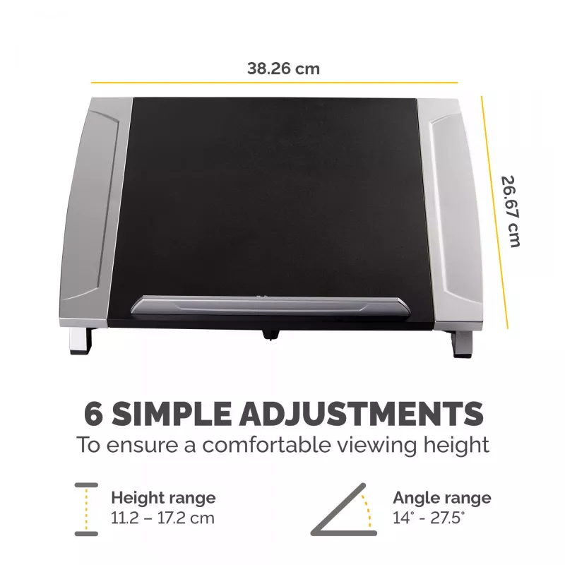 Fellowes Office Suites Podstawka pod laptop, czarna, 43,2 cm (17 cali), 5 kg, 140 - 190 mm, 382 mm, 290 mm