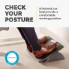 Fellowes Podnóżek pod Biurko - Office Suites podnóżek pod biurko ergonomiczny podnóżek z 3 pozycjami regulacji wysokości i technologią antybakteryjną - podnóżek stołek do biura i domu - czarny