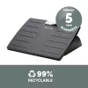 Fellowes Podnóżek pod Biurko - Office Suites podnóżek pod biurko ergonomiczny podnóżek z 3 pozycjami regulacji wysokości i technologią antybakteryjną - podnóżek stołek do biura i domu - czarny