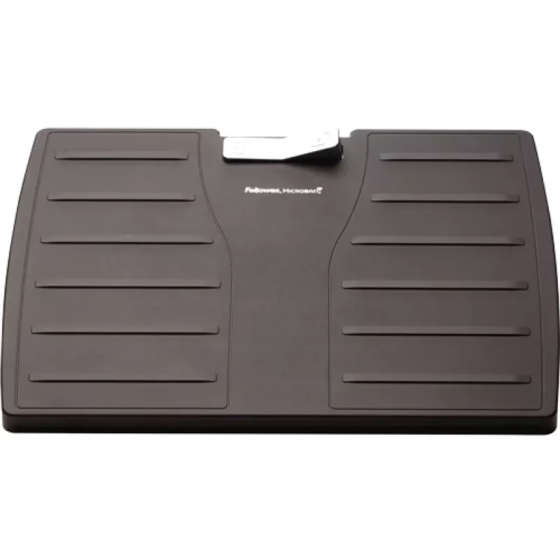 Fellowes Podnóżek pod Biurko - Office Suites podnóżek pod biurko ergonomiczny podnóżek z 3 pozycjami regulacji wysokości i technologią antybakteryjną - podnóżek stołek do biura i domu - czarny