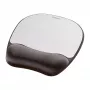 Podkładka pod mysz Fellowes z podparciem nadgarstka – podkładka z pianki memory z miękką poduszką – ergonomiczna podkładka pod mysz do komputera, laptopa, użytku w domowym biurze – kompatybilna z myszami laserowymi i optycznymi – srebrna