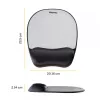 Podkładka pod mysz Fellowes z podparciem nadgarstka – podkładka z pianki memory z miękką poduszką – ergonomiczna podkładka pod mysz do komputera, laptopa, użytku w domowym biurze – kompatybilna z myszami laserowymi i optycznymi – srebrna