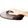 Podkładka pod mysz Fellowes z podparciem nadgarstka – podkładka z pianki memory z miękką poduszką – ergonomiczna podkładka pod mysz do komputera, laptopa, użytku w domowym biurze – kompatybilna z myszami laserowymi i optycznymi – srebrna