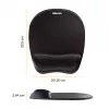 Fellowes mysz Mat Wrist Support Memory Foam mysz Pad Ergonomic mysz Mat Czarny
