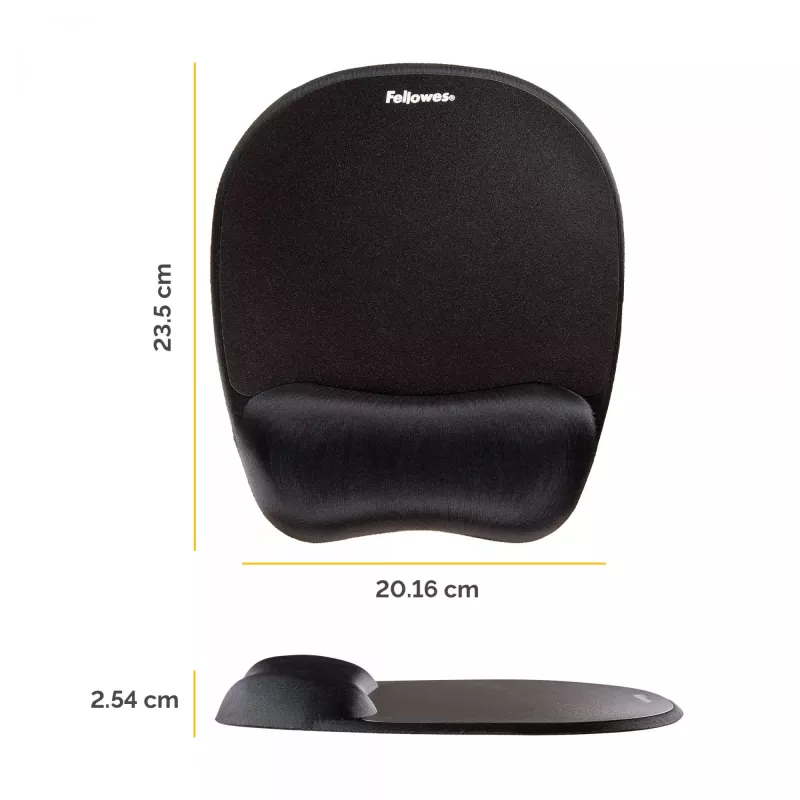 Fellowes mysz Mat Wrist Support Memory Foam mysz Pad Ergonomic mysz Mat Czarny