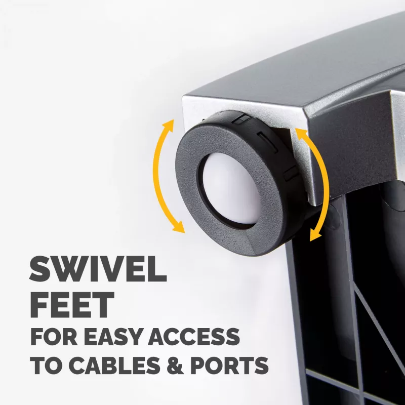 Podstawka pod laptopa Fellowes Office Suites Plus z regulacją wysokości – Czarno-Srebrna