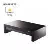 Fellowes Computer Monitor Stand with 3 Height Adjustments - Designer Suites Monitor Riser with Storage Tray - Ergonomic Adjustable Monitor Stand for Computers - Max Weight 18KG/Max Size 21 inch - Czarny/Pearl