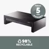 Fellowes Computer Monitor Stand with 3 Height Adjustments - Designer Suites Monitor Riser with Storage Tray - Ergonomic Adjustable Monitor Stand for Computers - Max Weight 18KG/Max Size 21 inch - Czarny/Pearl
