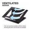Fellowes Designer Suites Laptop Riser, Podstawka pod laptopa, Czarny, Tworzywo sztuczne, 43,2 cm (17 cali), 11,3 kg, FIRA International, EN ISO 9241-5