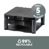 Podstawka pod monitor Fellowes z 3 regulacjami wysokości - Premium Monitor Riser Plus z zarządzaniem kablami - Ergonomiczna regulowana podstawka pod monitor do komputerów - Maks. waga 36 kg/Maks. rozmiar 21 cali - Grafitowa
