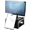 Podstawka pod monitor Fellowes z 3 regulacjami wysokości - Premium Monitor Riser Plus z zarządzaniem kablami - Ergonomiczna regulowana podstawka pod monitor do komputerów - Maks. waga 36 kg/Maks. rozmiar 21 cali - Grafitowa
