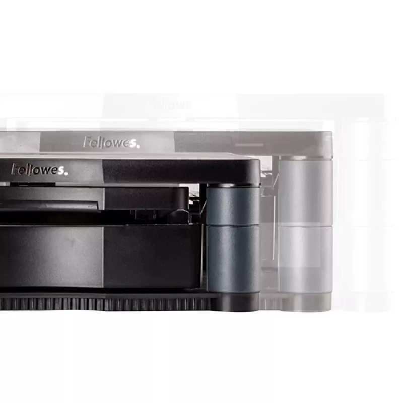 Podstawka pod monitor Fellowes z 3 regulacjami wysokości - Premium Monitor Riser Plus z zarządzaniem kablami - Ergonomiczna regulowana podstawka pod monitor do komputerów - Maks. waga 36 kg/Maks. rozmiar 21 cali - Grafitowa