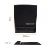 Fellowes mysz Mat Wrist Support - Health-V podkładka pod mysz z ochroną antybakteryjną - Ergonomiczna podkładka pod mysz do komputera, laptopa, użytku domowego i biurowego - Czarna