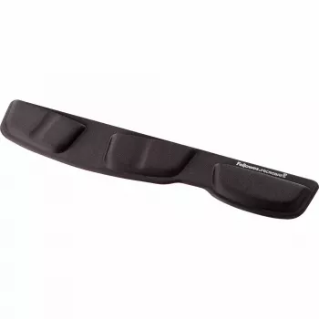 Fellowes Podpórka pod nadgarstki do klawiatury - Health-V Wrist Rest z ochroną antybakteryjną - Ergonomiczne wsparcie nadgarstka do komputera, laptopa, użytku w domowym biurze - Czarna