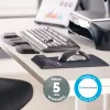 Fellowes Podpórka pod nadgarstki do klawiatury - Health-V Wrist Rest z ochroną antybakteryjną - Ergonomiczne wsparcie nadgarstka do komputera, laptopa, użytku w domowym biurze - Czarna