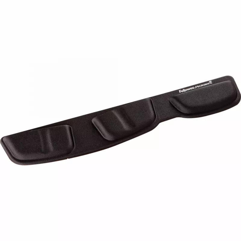 Fellowes Podpórka pod nadgarstki do klawiatury - Health-V Wrist Rest z ochroną antybakteryjną - Ergonomiczne wsparcie nadgarstka do komputera, laptopa, użytku w domowym biurze - Czarna