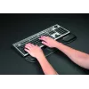Fellowes Podpórka pod nadgarstki do klawiatury - Health-V Wrist Rest z ochroną antybakteryjną - Ergonomiczne wsparcie nadgarstka do komputera, laptopa, użytku w domowym biurze - Czarna