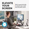 Podstawka pod monitor Fellowes z 3-stopniową regulacją wysokości - Smart Suites Monitor Riser - Ergonomiczna regulowana podstawka pod monitor do komputerów - Maks. waga 10 kg / Maks. rozmiar 21 cali - Czarna