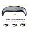 Podstawka pod monitor Fellowes z 3-stopniową regulacją wysokości - Smart Suites Monitor Riser - Ergonomiczna regulowana podstawka pod monitor do komputerów - Maks. waga 10 kg / Maks. rozmiar 21 cali - Czarna