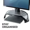 Podstawka pod monitor Fellowes z 3-stopniową regulacją wysokości - Smart Suites Monitor Riser - Ergonomiczna regulowana podstawka pod monitor do komputerów - Maks. waga 10 kg / Maks. rozmiar 21 cali - Czarna