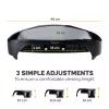 Podstawka pod monitor Fellowes z 3-stopniową regulacją wysokości - Smart Suites Monitor Riser Plus z miejscem do przechowywania - Ergonomiczna regulowana podstawka pod monitor do komputerów - Maks. waga 10 kg / Maks. rozmiar 21 cali - Czarna