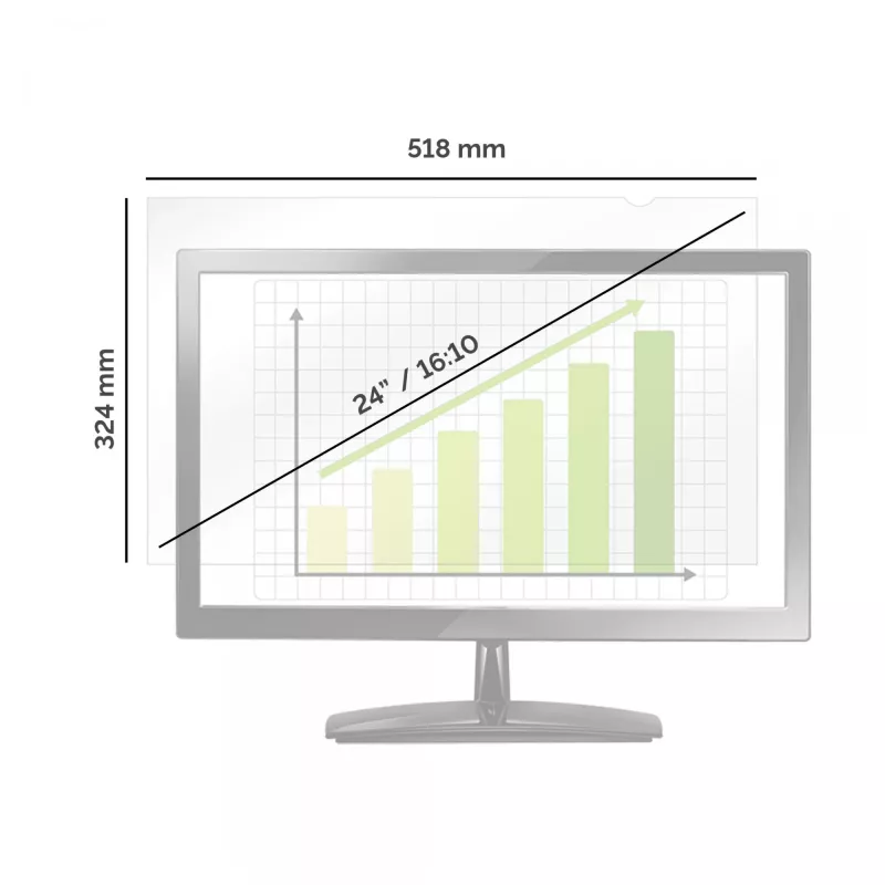 Fellowes PrivaScreen 61 cm (24 cale) Monitor Ramkowa folia prywatyzująca