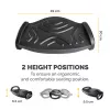 Fellowes Foot Rest Under Desk - Smart Suites Foot Support Ergonomic Foot Rest - Foot Rest Stool for Office & Home - Czarny