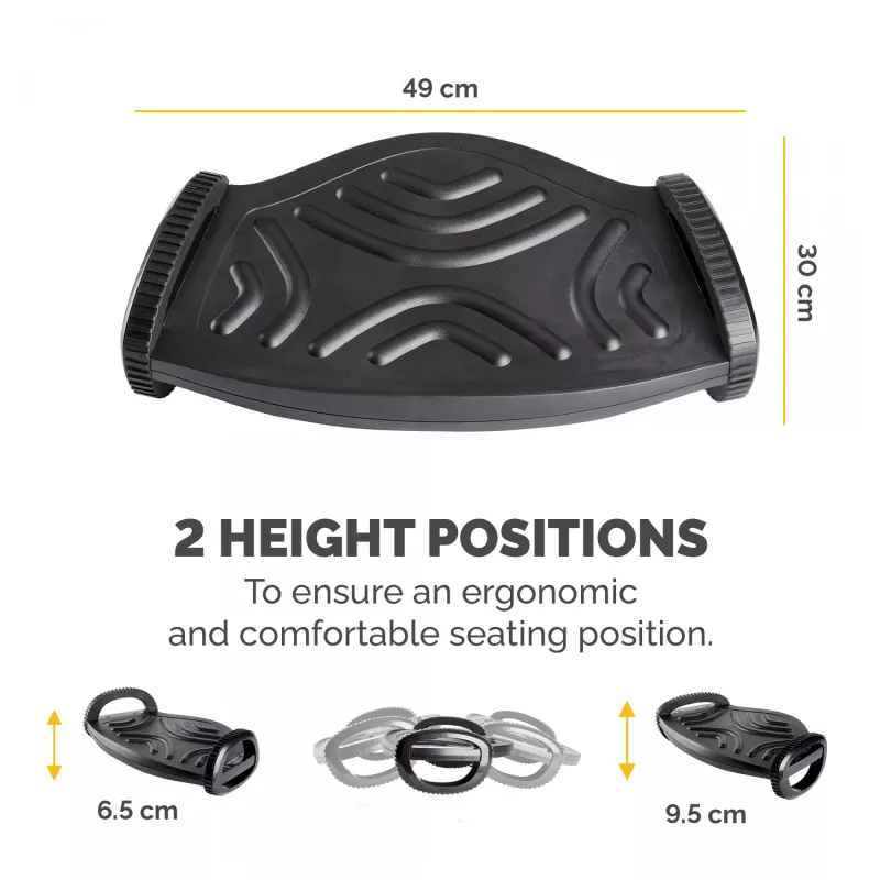Fellowes Foot Rest Under Desk - Smart Suites Foot Support Ergonomic Foot Rest - Foot Rest Stool for Office & Home - Czarny