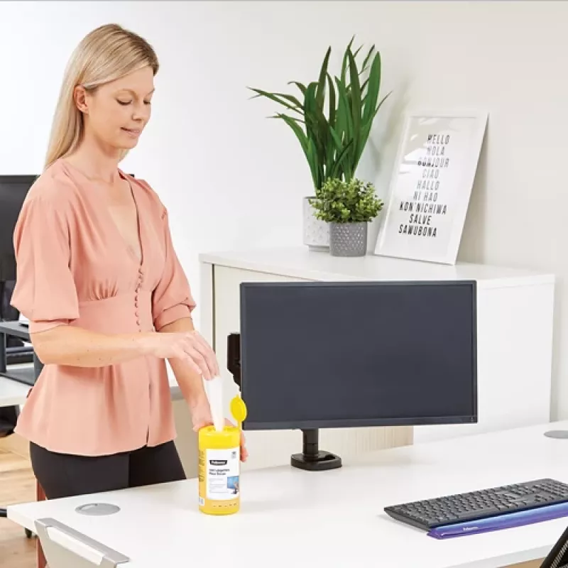 Fellowes 100 Screen Cleaning, chusteczki nawilżane do czyszczenia sprzętu, LCD/TFT/Plazma, Wielokolorowy, 82 mm, 82 mm, 170 mm