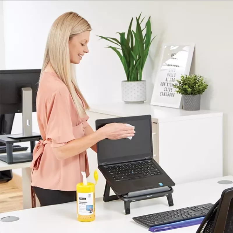 Fellowes 100 Screen Cleaning, chusteczki nawilżane do czyszczenia sprzętu, LCD/TFT/Plazma, Wielokolorowy, 82 mm, 82 mm, 170 mm