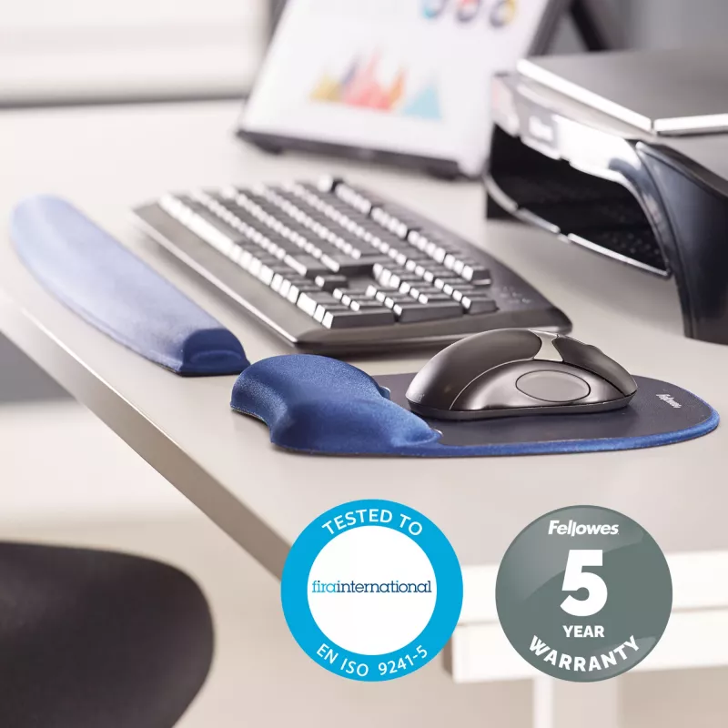 Podkładka pod mysz Fellowes Memory Foam z podpórką pod nadgarstek Sapphire