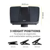 Fellowes Foot Rest Under Desk - Professional Series Ultimate Foot Support Ergonomic Foot Rest with 3 Height Adjustments & Massage Surface - Foot Rest Stool for Office & Home - Czarny