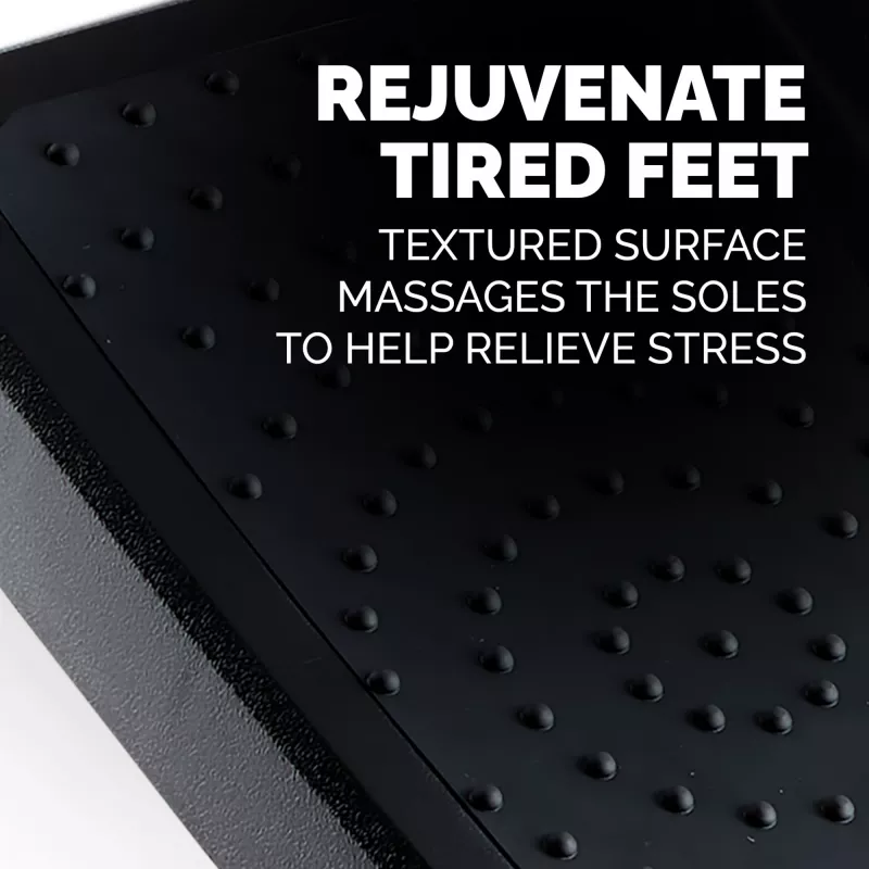 Fellowes Foot Rest Under Desk - Professional Series Ultimate Foot Support Ergonomic Foot Rest with 3 Height Adjustments & Massage Surface - Foot Rest Stool for Office & Home - Czarny
