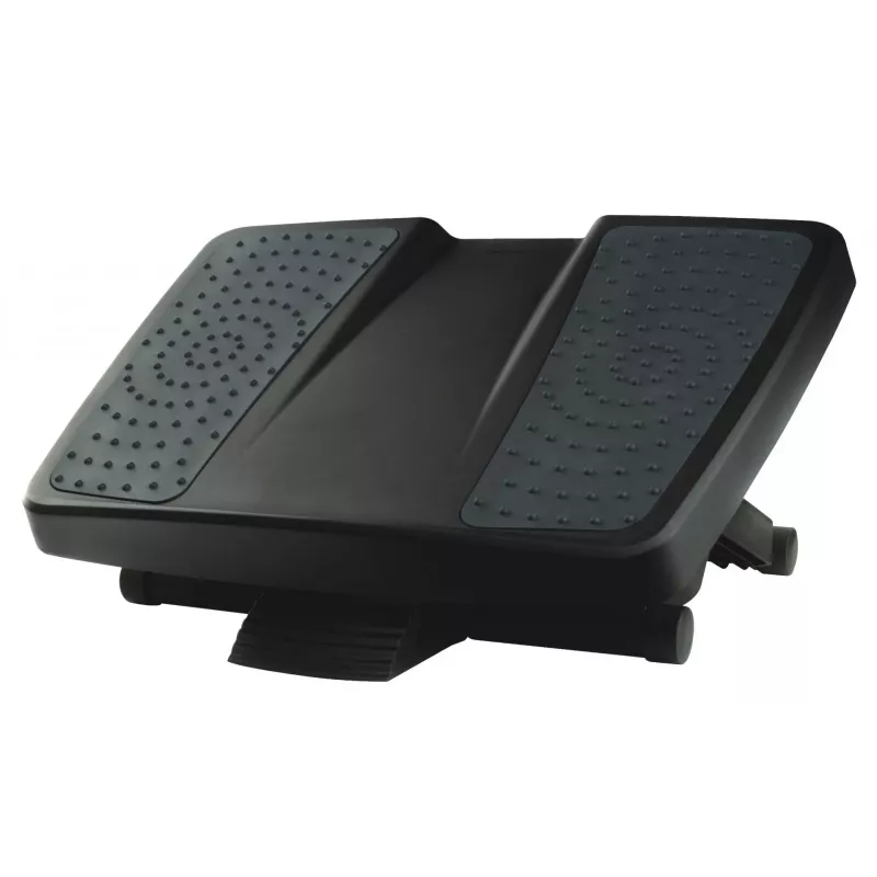 Fellowes Foot Rest Under Desk - Professional Series Ultimate Foot Support Ergonomic Foot Rest with 3 Height Adjustments & Massage Surface - Foot Rest Stool for Office & Home - Czarny