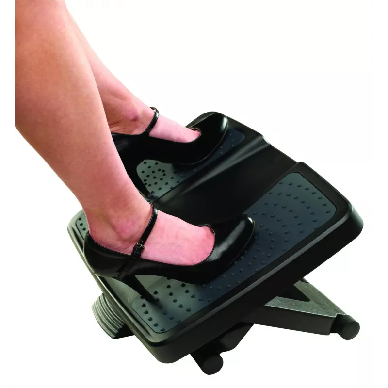 Fellowes Foot Rest Under Desk - Professional Series Ultimate Foot Support Ergonomic Foot Rest with 3 Height Adjustments & Massage Surface - Foot Rest Stool for Office & Home - Czarny