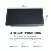 Fellowes Foot Rest Under Desk - Professional Series Under Desk Foot Rest Ergonomic Foot Rest with 3 Height Adjustable Positions & Non-Slip Platform Surface - Foot Rest Stool for Office & Home - Czarny
