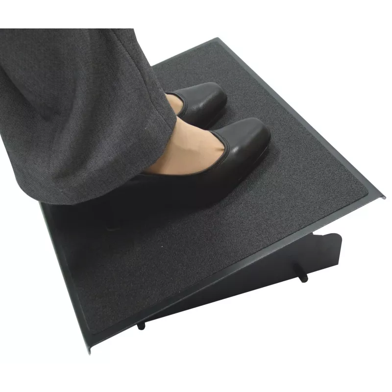 Fellowes Foot Rest Under Desk - Professional Series Under Desk Foot Rest Ergonomic Foot Rest with 3 Height Adjustable Positions & Non-Slip Platform Surface - Foot Rest Stool for Office & Home - Czarny