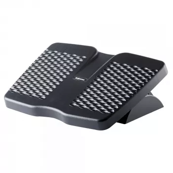 Fellowes Podnóżek pod biurko - Refresh Foot Support Ergonomiczny podnóżek z 2 regulacjami wysokości i powierzchnią masującą - Stołek podnóżek do biura i domu - Czarny