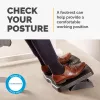 Fellowes Podnóżek pod biurko - Refresh Foot Support Ergonomiczny podnóżek z 2 regulacjami wysokości i powierzchnią masującą - Stołek podnóżek do biura i domu - Czarny