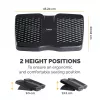 Fellowes Podnóżek pod biurko - Refresh Foot Support Ergonomiczny podnóżek z 2 regulacjami wysokości i powierzchnią masującą - Stołek podnóżek do biura i domu - Czarny