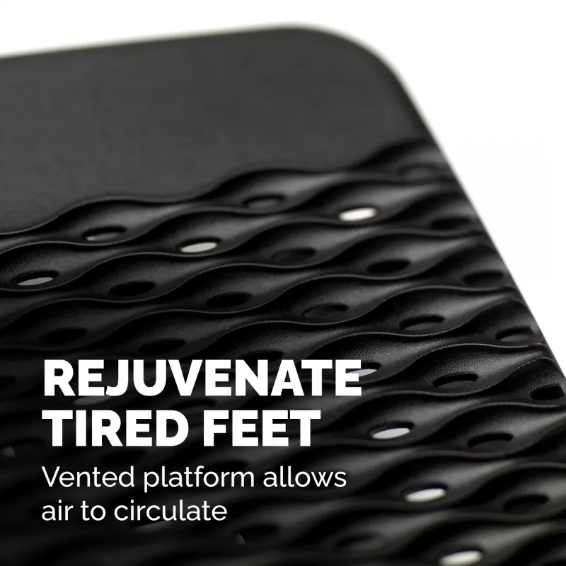 Fellowes Podnóżek pod biurko - Refresh Foot Support Ergonomiczny podnóżek z 2 regulacjami wysokości i powierzchnią masującą - Stołek podnóżek do biura i domu - Czarny