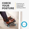 Podnóżek Fellowes pod biurko - Ergonomiczny podnóżek Energizer z regulacją wysokości w 3 pozycjach i teksturowaną powierzchnią masującą - Stołek podnóżek do biura i domu - Węgiel drzewny