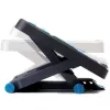 Podnóżek Fellowes pod biurko - Ergonomiczny podnóżek Energizer z regulacją wysokości w 3 pozycjach i teksturowaną powierzchnią masującą - Stołek podnóżek do biura i domu - Węgiel drzewny