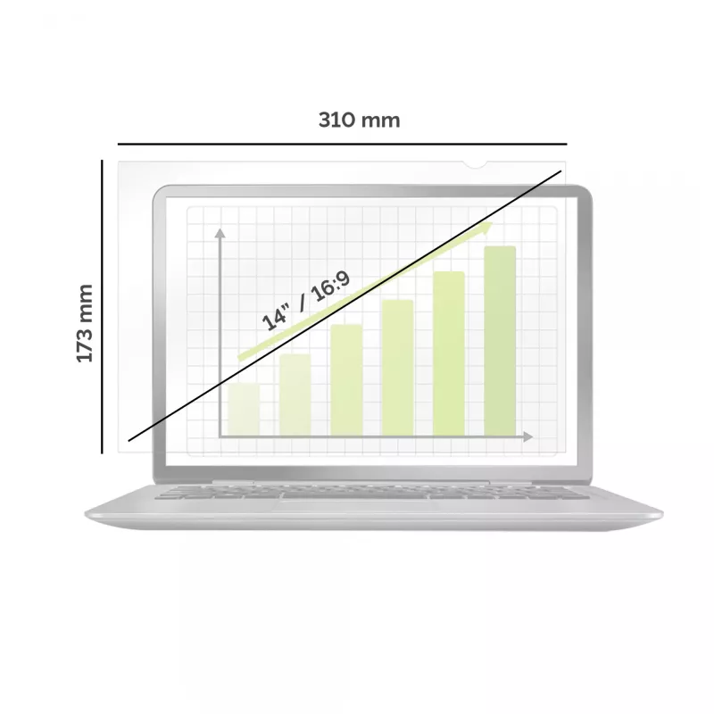 Fellowes PrivaScreen 35,6 cm (14 inch) bezramkowy filtr prywatyzujący do laptopa