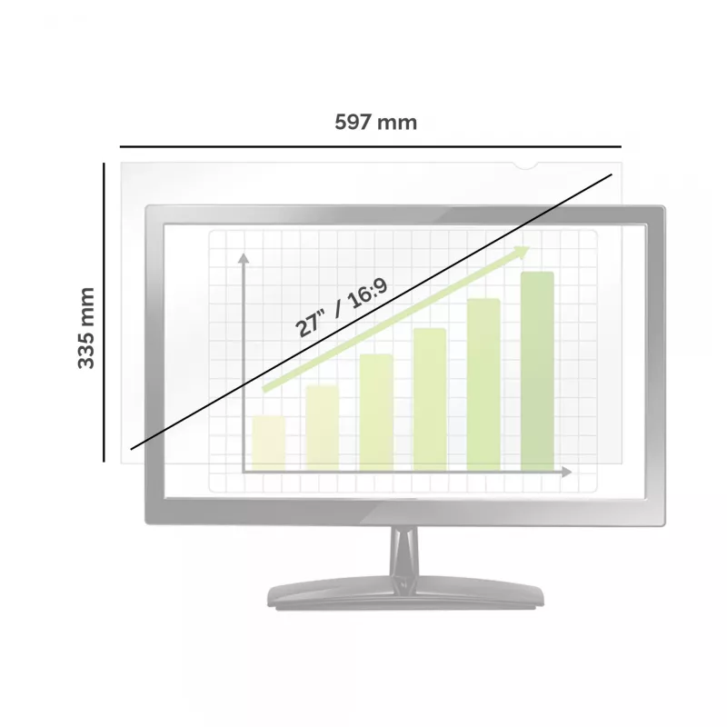 Fellowes PrivaScreen 68.6 cm (27 cali) Monitorowa bezramkowa folia prywatyzująca